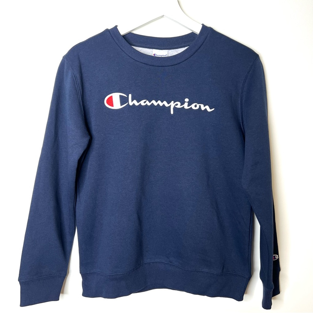 Champion Crewneck Sweatshirt Navy Blue Size L